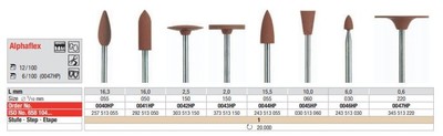 ALPHAFLEX - polirne gumice za plemenite zlitine - rjave