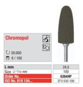 CHROMOPOL - polirne gumice za CoCr in neplemenite zlitine