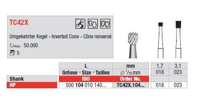 Fisurni sveder TC42X