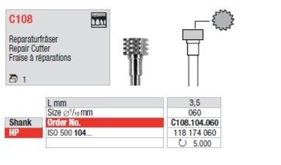 FREZA ZA REPARATURE C108