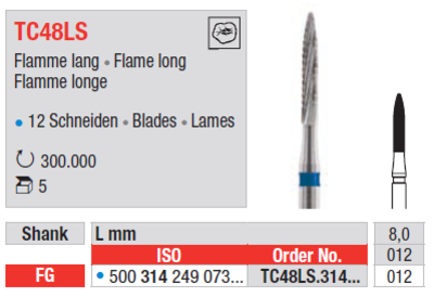 Karbidni S-finirer "TC48LS"