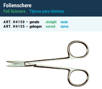 Foil scissors curved