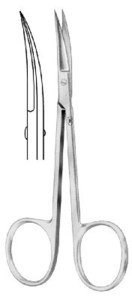 105 mm, curved, sharp, execution with angular handles